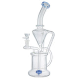 (WATER PIPE) 13.5" CONE JOINT TO BARREL RECYCLER - BLUE