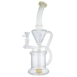 (WATER PIPE) 13.5" CONE JOINT TO BARREL RECYCLER - GOLD
