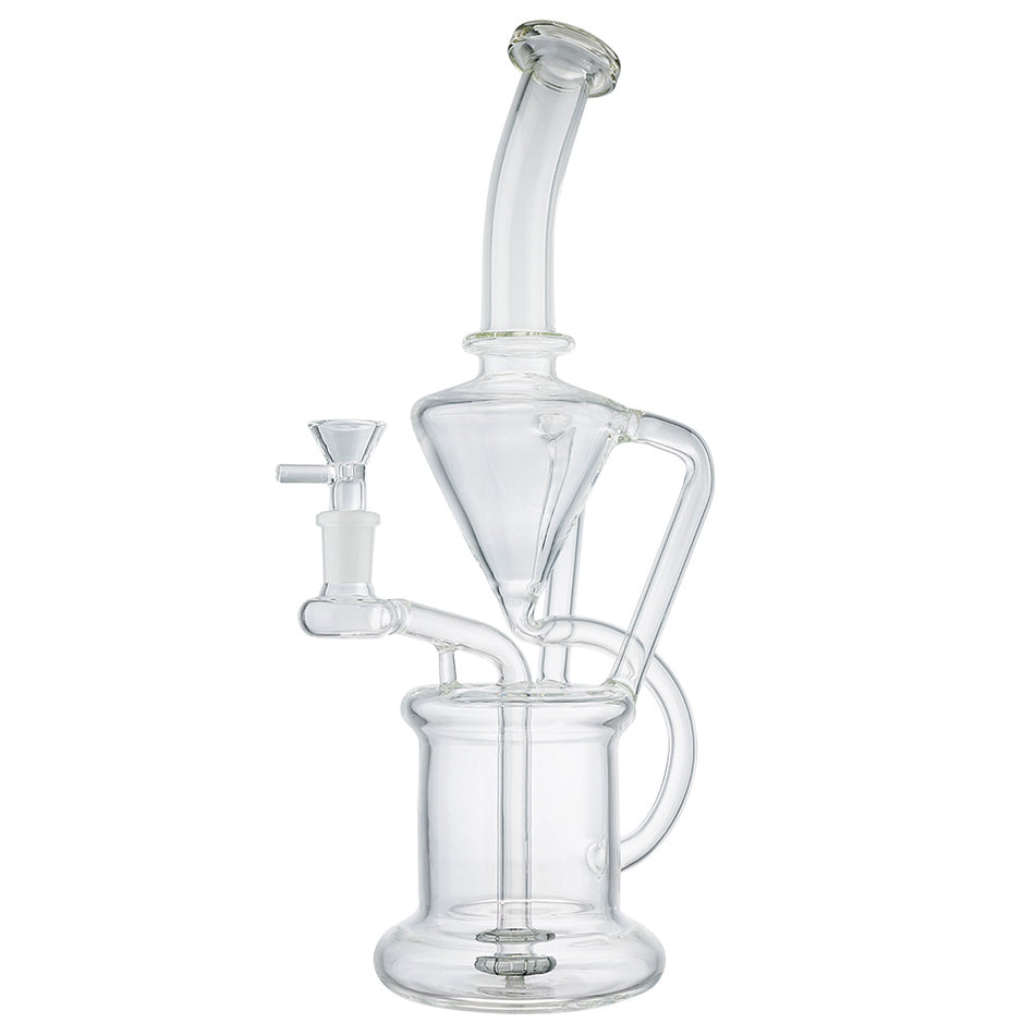 (WATER PIPE) 13.5" CONE JOINT TO BARREL RECYCLER - GREY