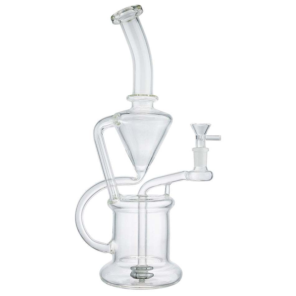 (WATER PIPE) 13.5" CONE JOINT TO BARREL RECYCLER - GREY