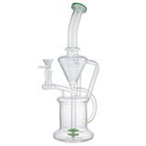 (WATER PIPE) 13.5" CONE JOINT TO BARREL RECYCLER - JADE GREEN