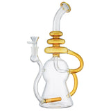 (WATER PIPE) 12.5" TRIPLE DONUTS - AMBER