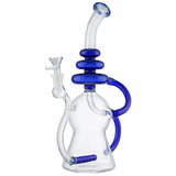 (WATER PIPE) 12.5" TRIPLE DONUTS - BLUE