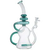(WATER PIPE) 12.5" TRIPLE DONUTS - TEAL