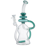 (WATER PIPE) 12.5" TRIPLE DONUTS - TEAL