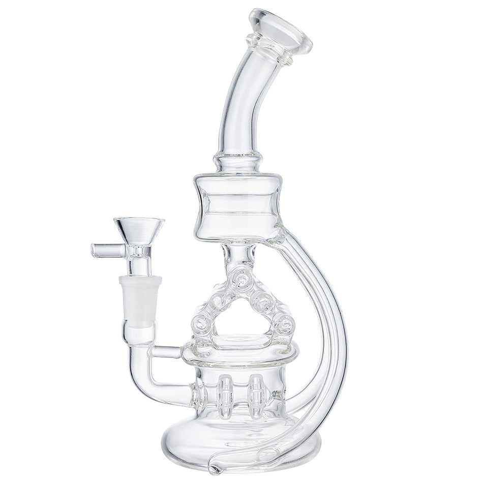 (RECYCLER) 8.5" 5 BARREL UNDER HORNS - CLEAR