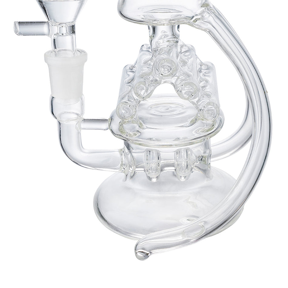 (RECYCLER) 8.5" 5 BARREL UNDER HORNS - CLEAR