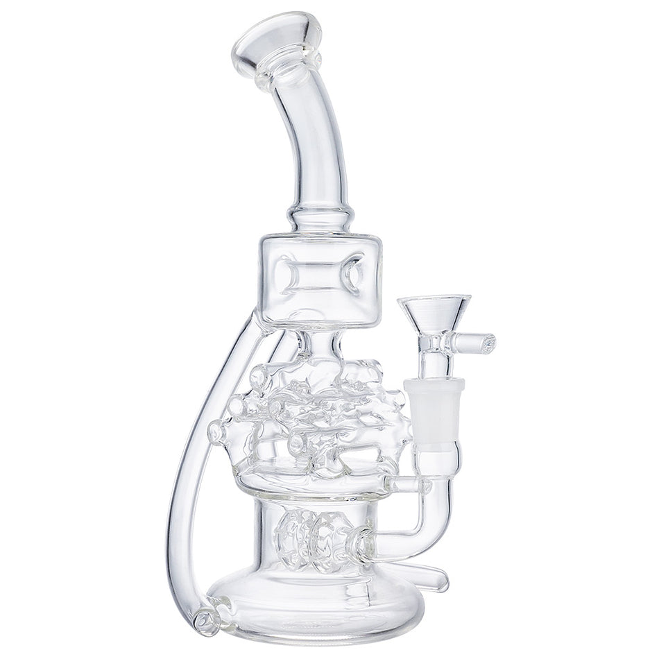 (RECYCLER) 8.5" 5 BARREL UNDER HORNS - CLEAR