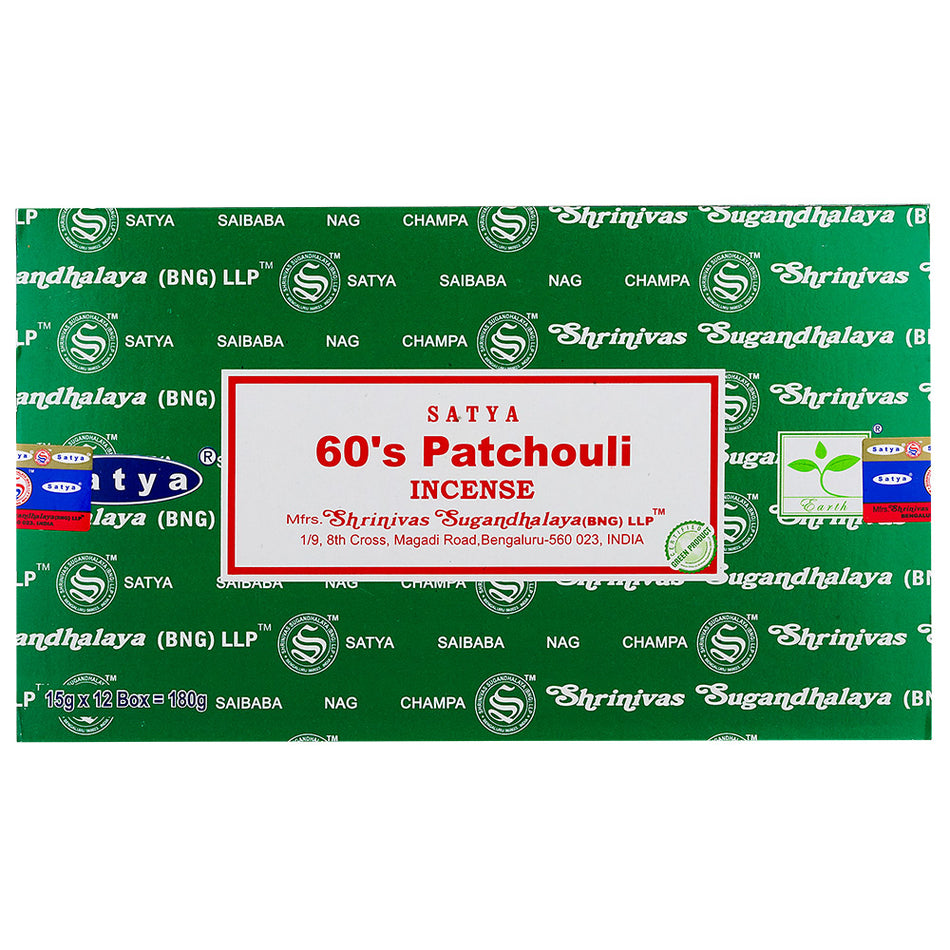 (INCENSE) NAG CHAMPA 15G - 60'S PATCHOULI 12CT