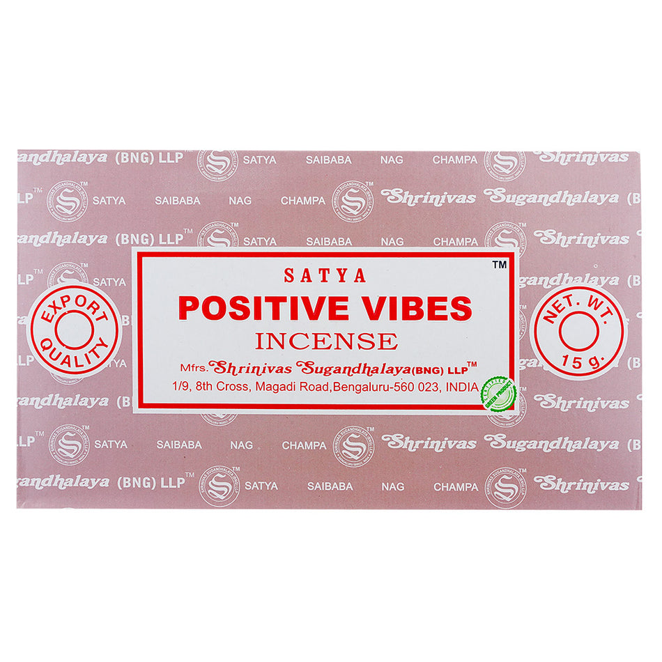 (INCENSE) NAG CHAMPA 15G - POSITIVE VIBES 12CT