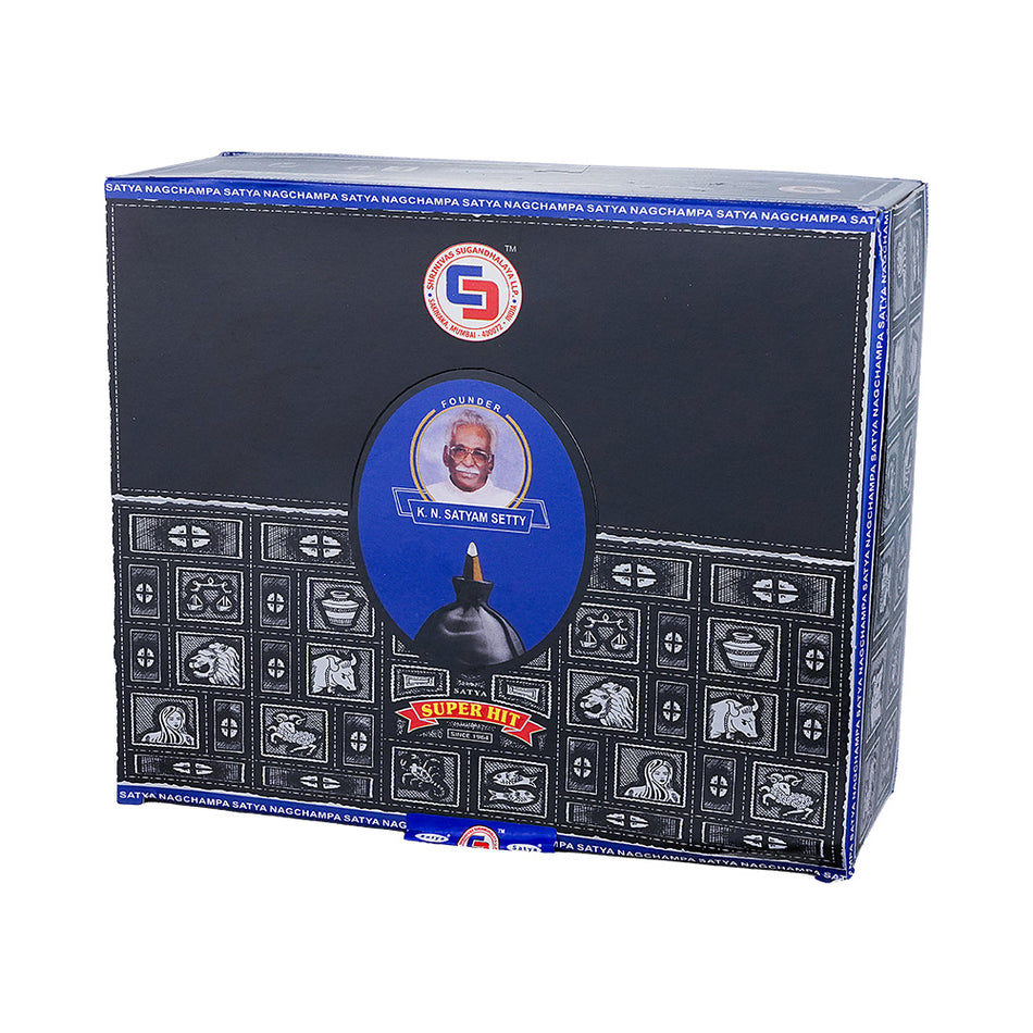 (INCENSE) NAG CHAMPA BACKFLOW DHOOP CONES STYA 10CT - SUPER HIT