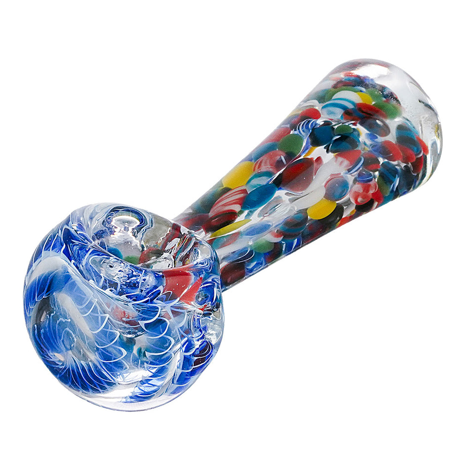 (HAND PIPE) 3.75" COLOR DOT FRITS