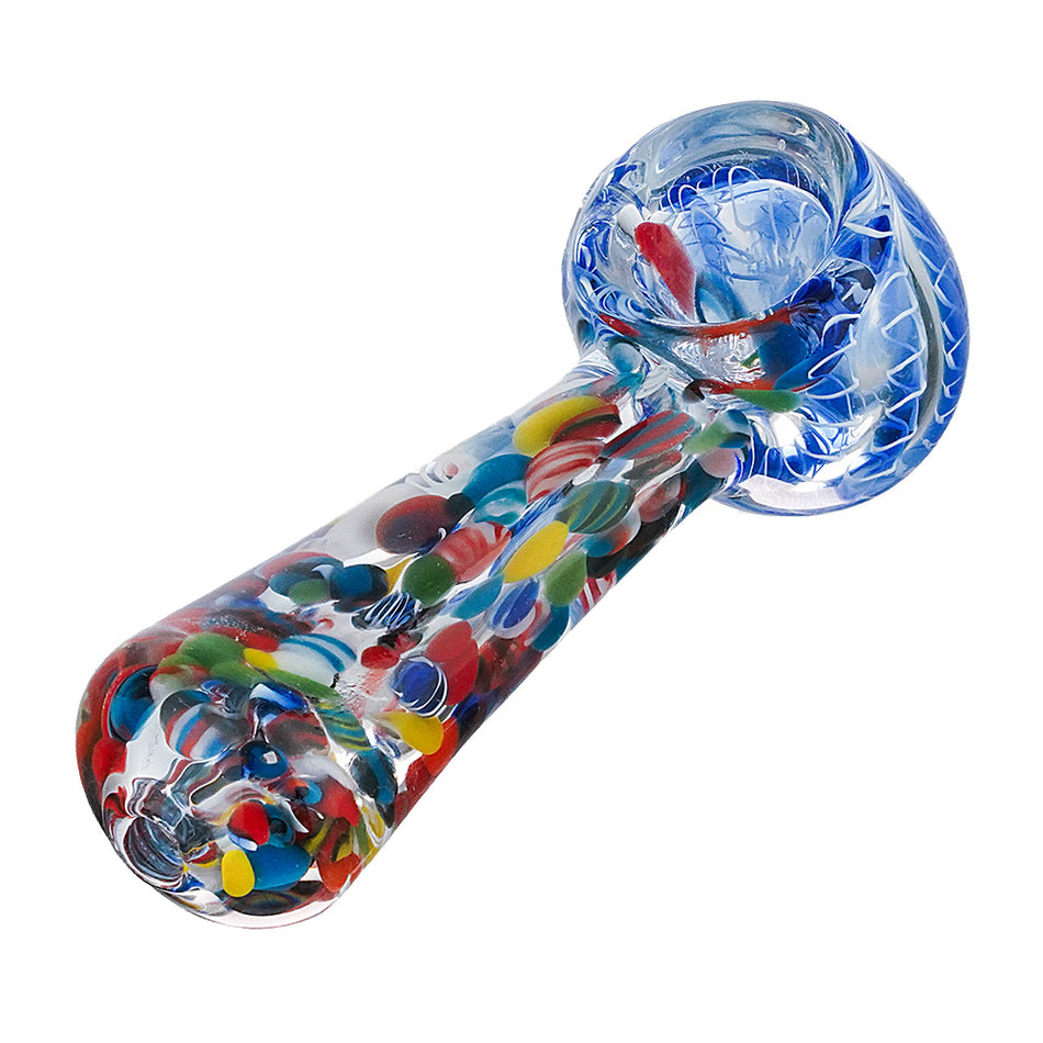 (HAND PIPE) 3.75" COLOR DOT FRITS