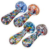 (HAND PIPE) 3.75" COLOR DOT FRITS