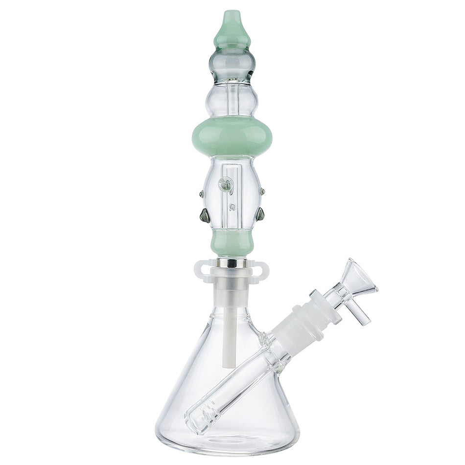 (NECTAR STRAW) CERAMIC SCREW TIP WITH WATER PIPE - GREY JADE GREEN