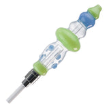 (NECTAR STRAW) CERAMIC SCREW TIP WITH WATER PIPE - JADE BLUE LIME