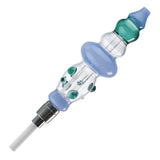(NECTAR STRAW) CERAMIC SCREW TIP WITH WATER PIPE - TEAL JADE BLUE