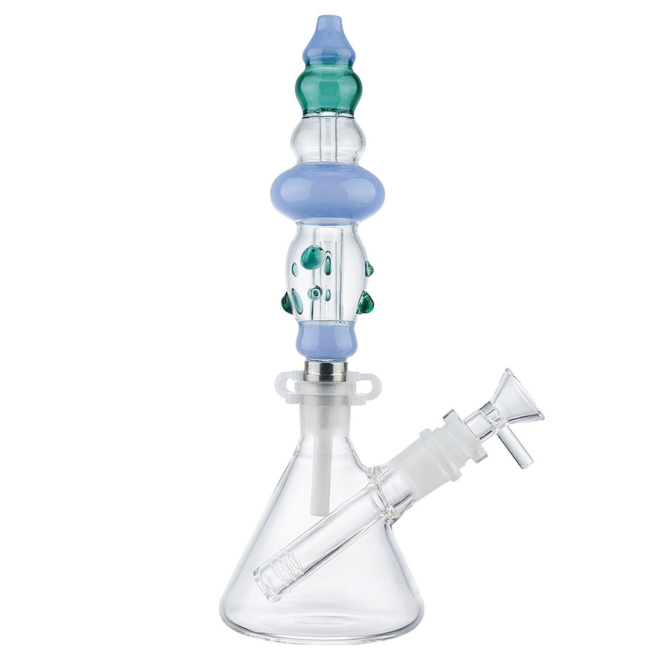 (NECTAR STRAW) CERAMIC SCREW TIP WITH WATER PIPE - TEAL JADE BLUE