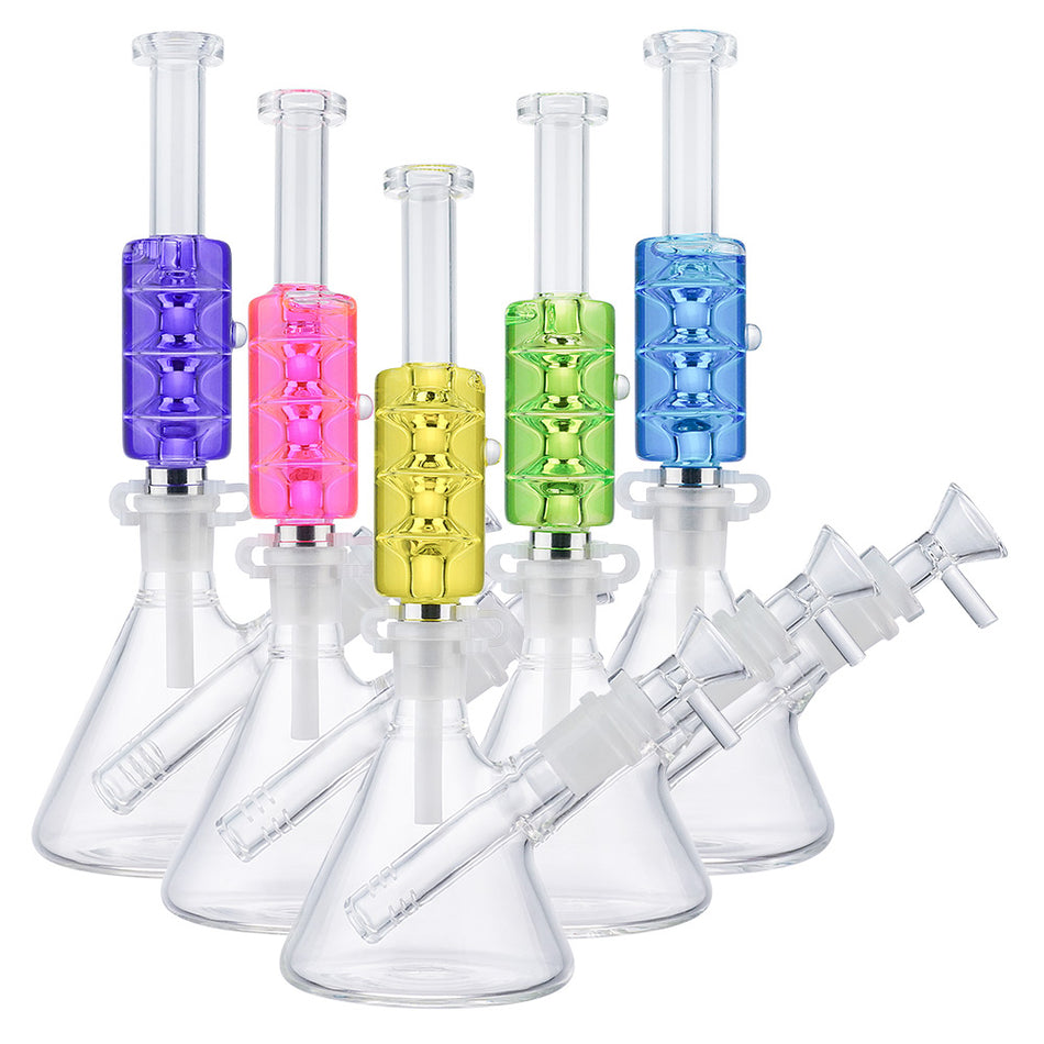 (NECTAR STRAW) FREEZABLE CERAMIC SCREW TIP WITH WATER PIPE - GREEN