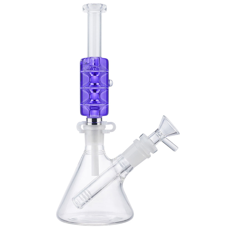 (NECTAR STRAW) FREEZABLE CERAMIC SCREW TIP WITH WATER PIPE - PURPLE
