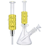 (NECTAR STRAW) FREEZABLE CERAMIC SCREW TIP WITH WATER PIPE - YELLOW