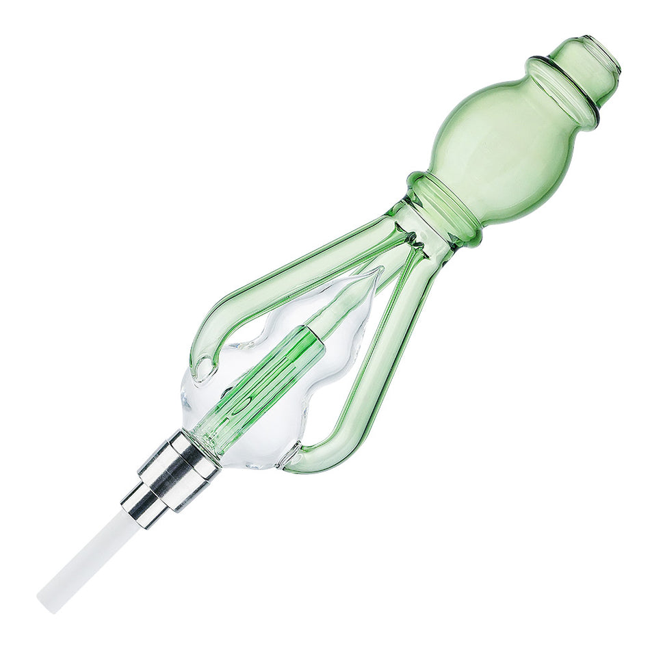 (NECTAR STRAW) WITH WATER PIPE & CERAMIC SCREW TIP - GREEN