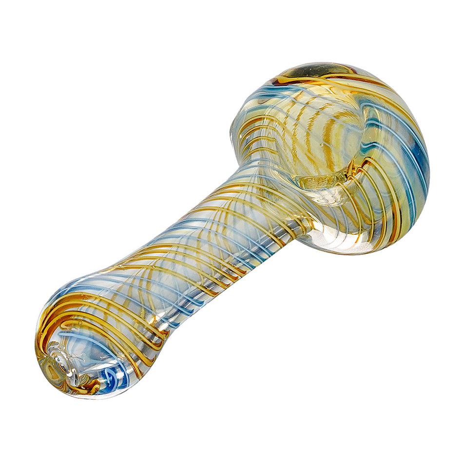 (HAND PIPE) 4" HEAVY STRIPE SWIRL - ASSORTED COLOR