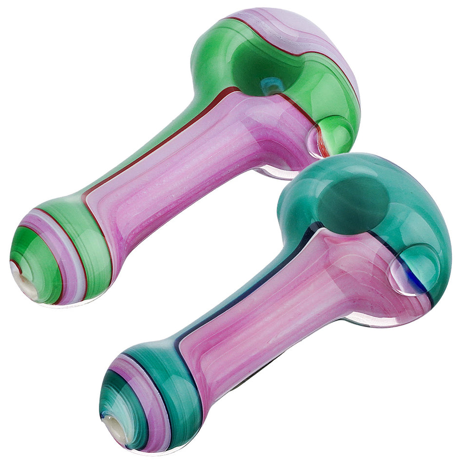 (HAND PIPE) 4.5" 2 TONE HEAVY SWIRL - ASSORTED COLOR