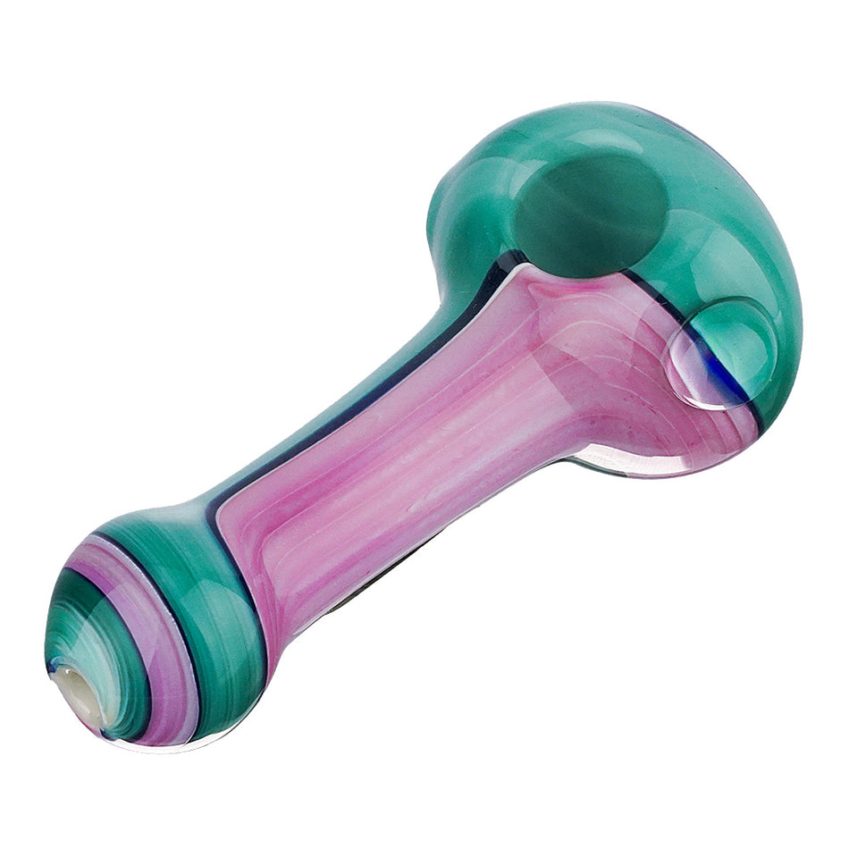 (HAND PIPE) 4.5" 2 TONE HEAVY SWIRL - ASSORTED COLOR