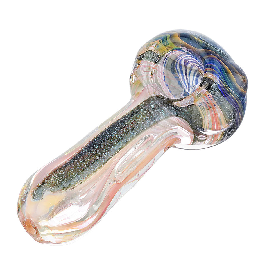 (HAND PIPE) 3.5" HEAVY DICHRO SPOON PIPE - ASSORTED