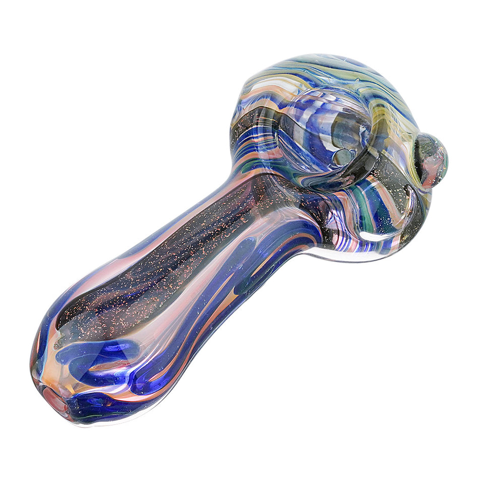 (HAND PIPE) 3.5" HEAVY DICHRO SPOON PIPE - ASSORTED