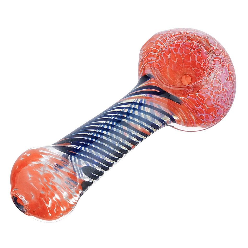 (HAND PIPE) 3.5" SWIRL STRIPE - ASSORTED