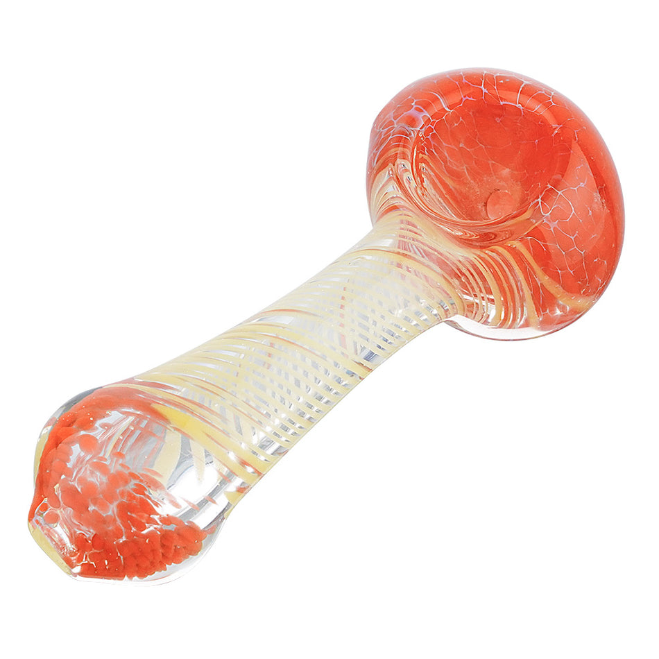 (HAND PIPE) 3.5" SWIRL STRIPE - ASSORTED