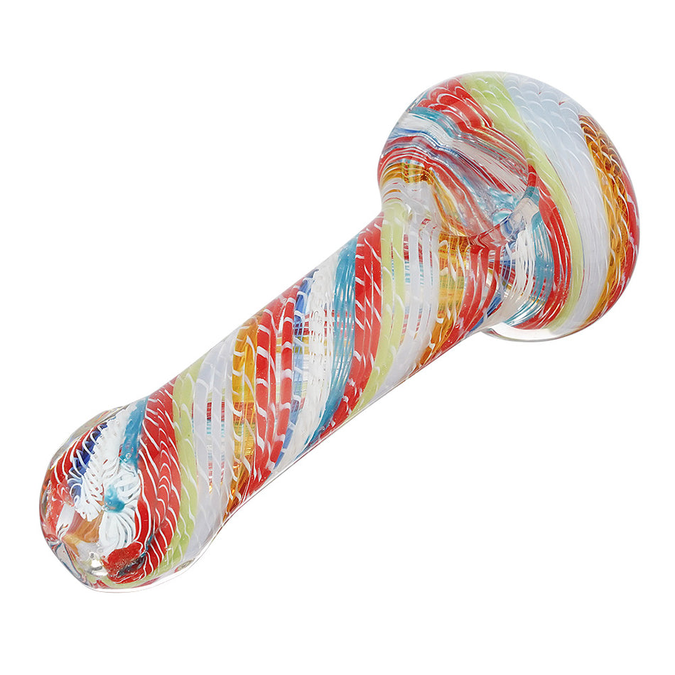 (HAND PIPE) 4.5" SWIRL STRIPE - ASSORTED