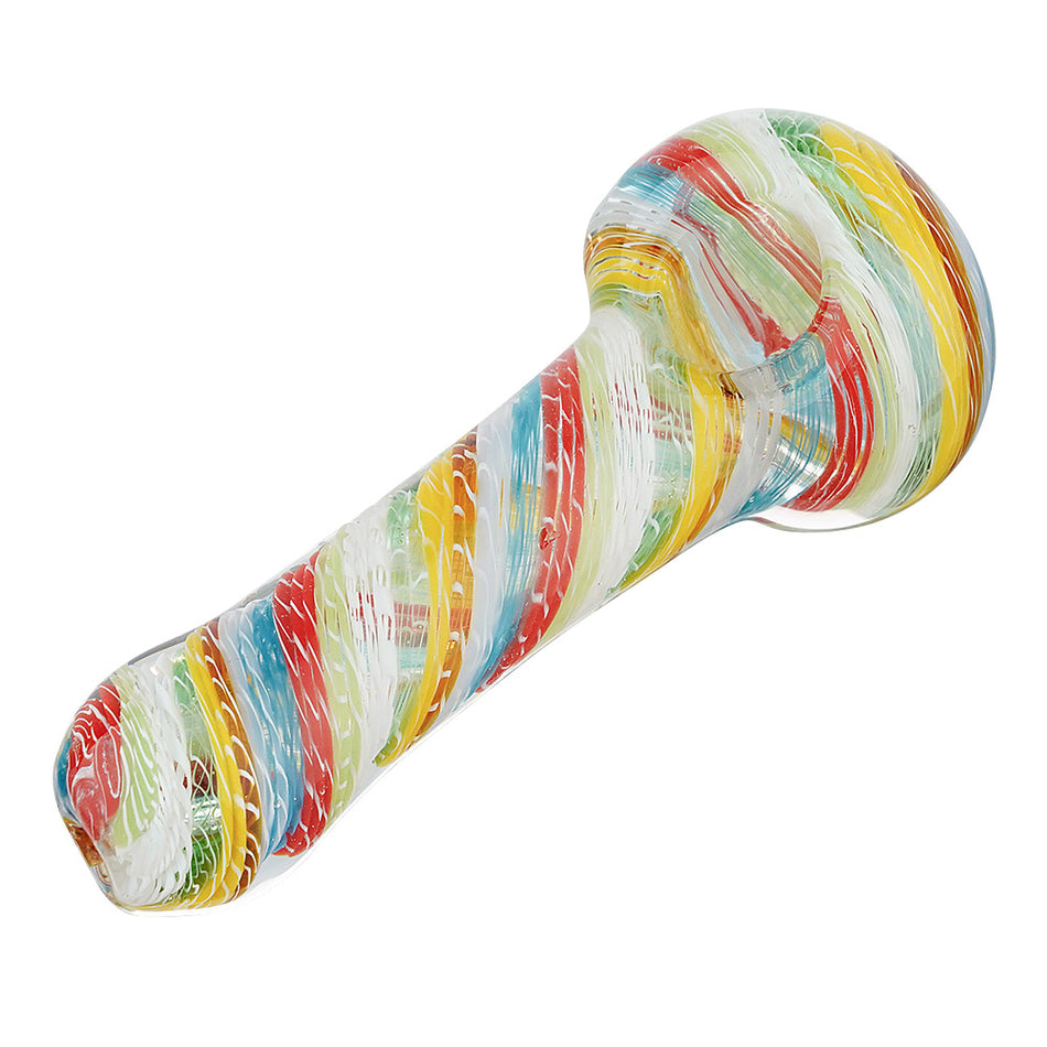 (HAND PIPE) 4.5" SWIRL STRIPE - ASSORTED