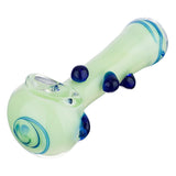 (HAND PIPE) 4.5" GRIP DOTS ON BODY - GREEN