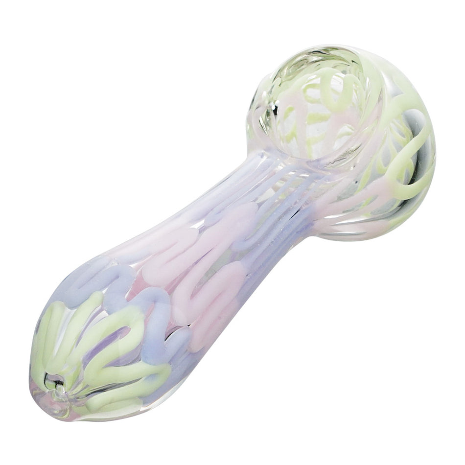 (HAND PIPE) 4.5" SQUIGGLY INSIDE LINE - ASSORTED COLOR