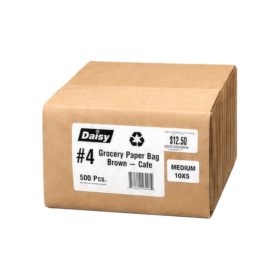 GROCERY PAPER BAG 10" X 5" 500CT - #4 MEDIUM