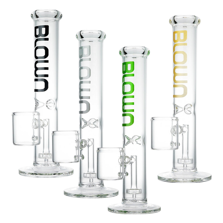 (WATER PIPE) 11" BLOWN STRATIGHT BIG BOWL PROXY - SILVER