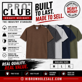 (T-SHIRTS) PROCLUB HEAVY WEIGHT - ASSORTED COLOR