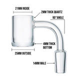 (BANGER) QUARTZ BANGER HIGH END 14mm 90°