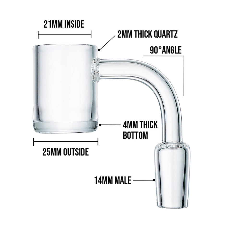 (BANGER) QUARTZ BANGER HIGH END 14mm 90°