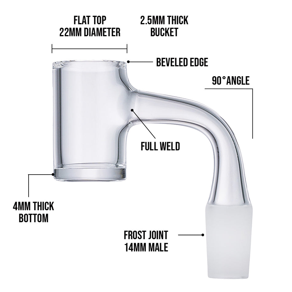 (QUARTZ BANGER) HIGH END WELDLESS BANGER 14mm 45°