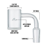 (QUARTZ BANGER) FLAT TOP AUTO SPINNER GAVEL BOTTOM