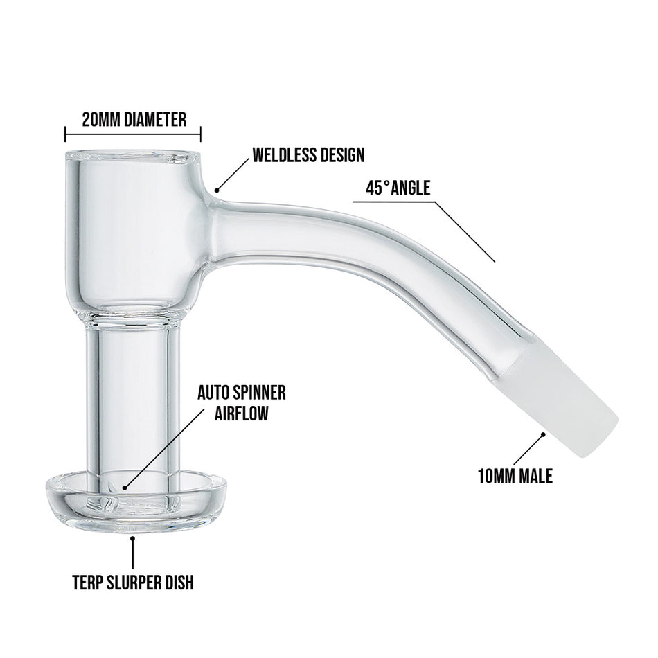 (QUARTZ BANGER) WELDLESS TERP SLURPER 10mm 45°