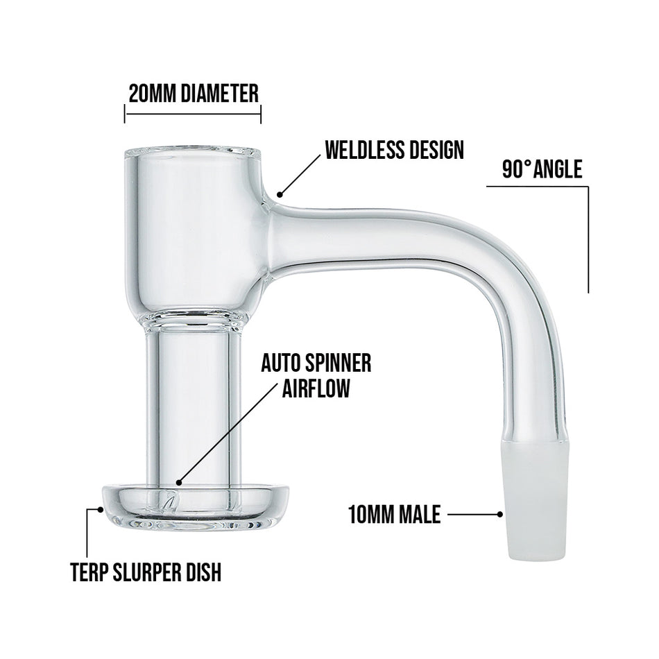 (QUARTZ BANGER) WELDLESS TERP SLURPER 10mm 90°