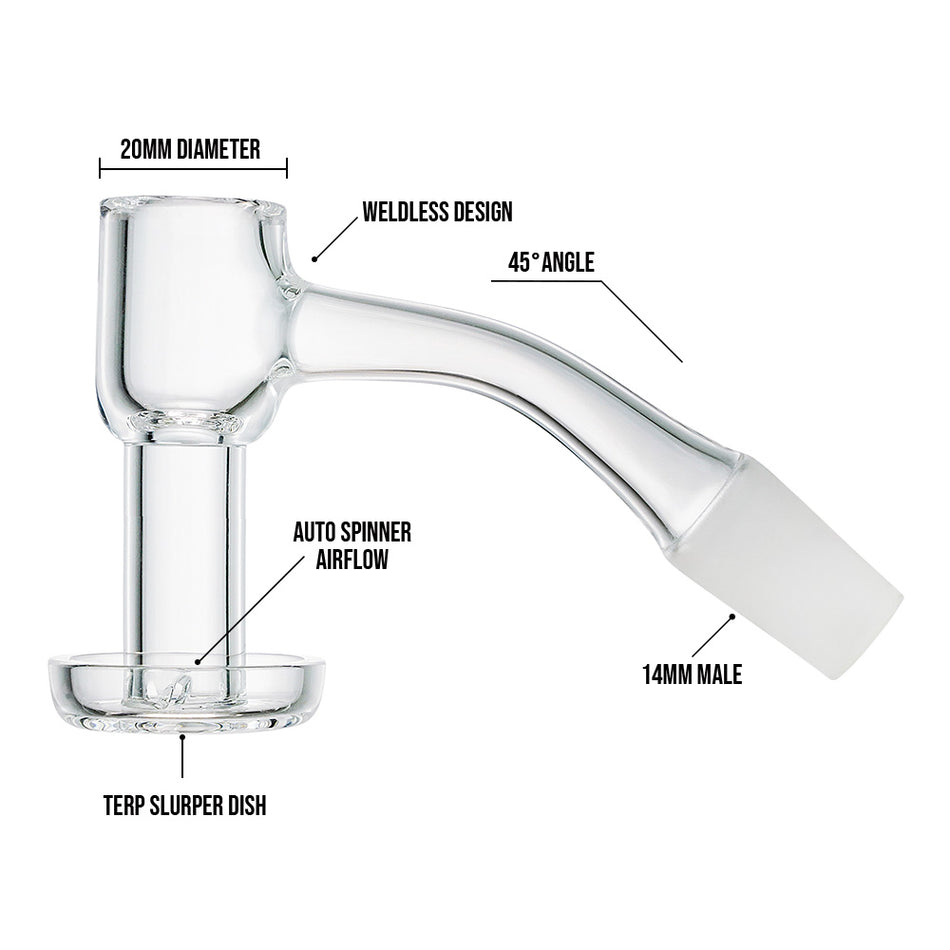 (QUARTZ BANGER) WELDLESS TERP SLURPER 14mm 45°