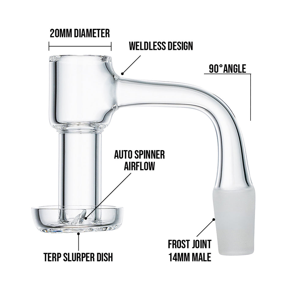 (QUARTZ BANGER) WELDLESS TERP SLURPER 14mm 90°