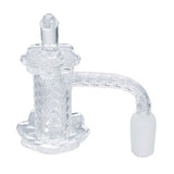 (BANGER SET) 14mm TERP SLURPER ENGRAVED SPINNING SET - DIAMOND