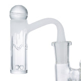 (BANGER SET) 14mm TERP SLURPER ENGRAVED SPINNING SET - WHITE